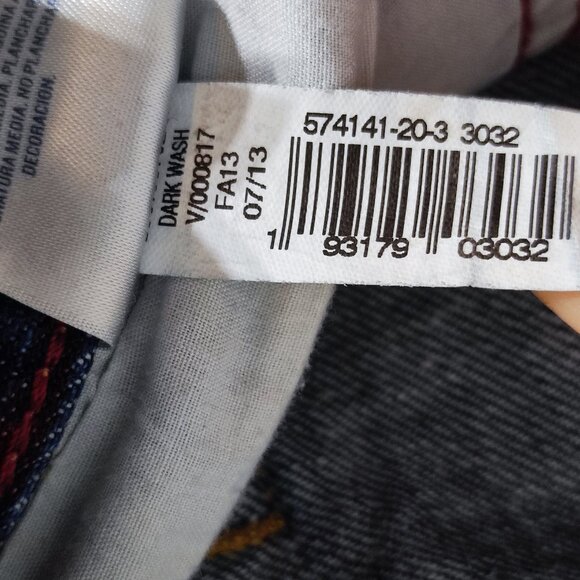 Old Navy Jeans men's size 30/32 dark wash ink blue Famous Jeans  boot cut - Picture 7 of 13